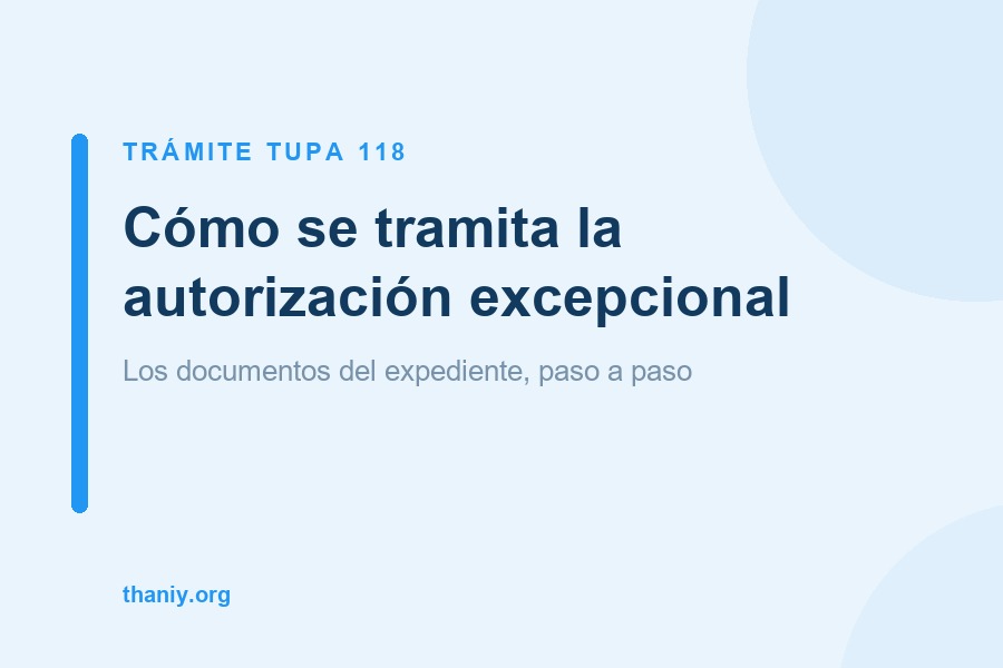 Autorización excepcional de importación (TUPA 118): cómo se tramita paso a paso