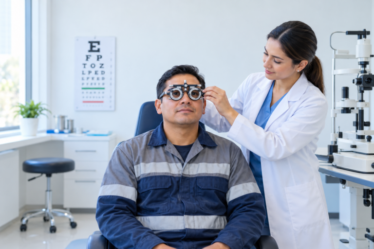 Levantamiento de observaciones por oftalmología: agudeza visual y discromatopsia